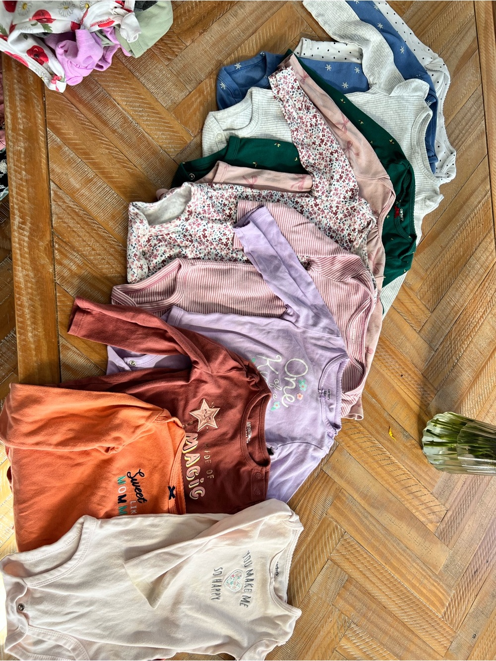 Carter’s Girls Long-Sleeve Cotton Pajama Bodysuits - Mixed Colors